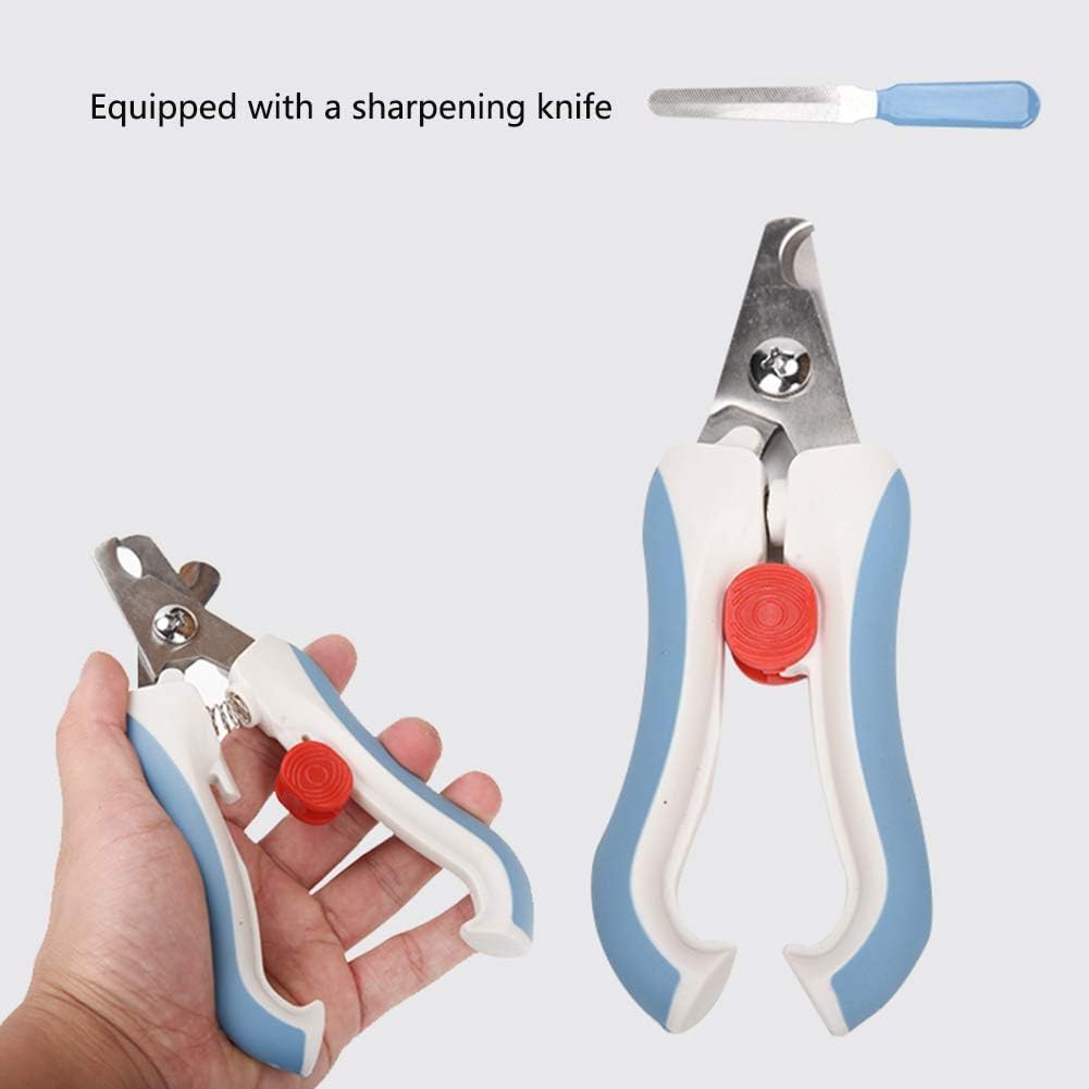 OMEM Bird Nail Clippers with Grinding Nail Scissors Tool Pet Parrot Claw Care (Blue,L)