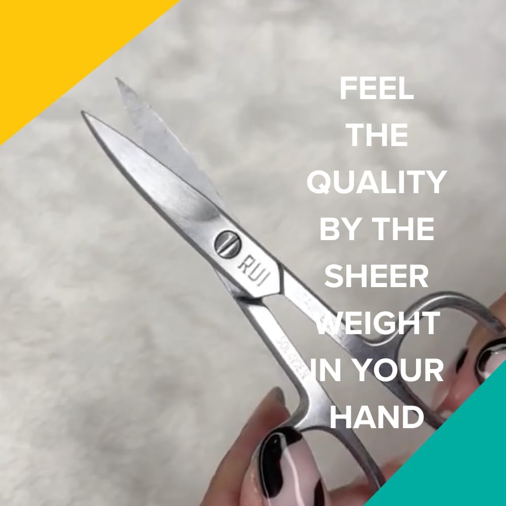 Rui Smiths Pro Precision Stainless Steel Pedicure Trimmer Cutter with Micro-Serrated, Anti-Skid Cutting Edges and Long Handles For Hard Nails | Made in Solingen, Germany (Nail Scissors)