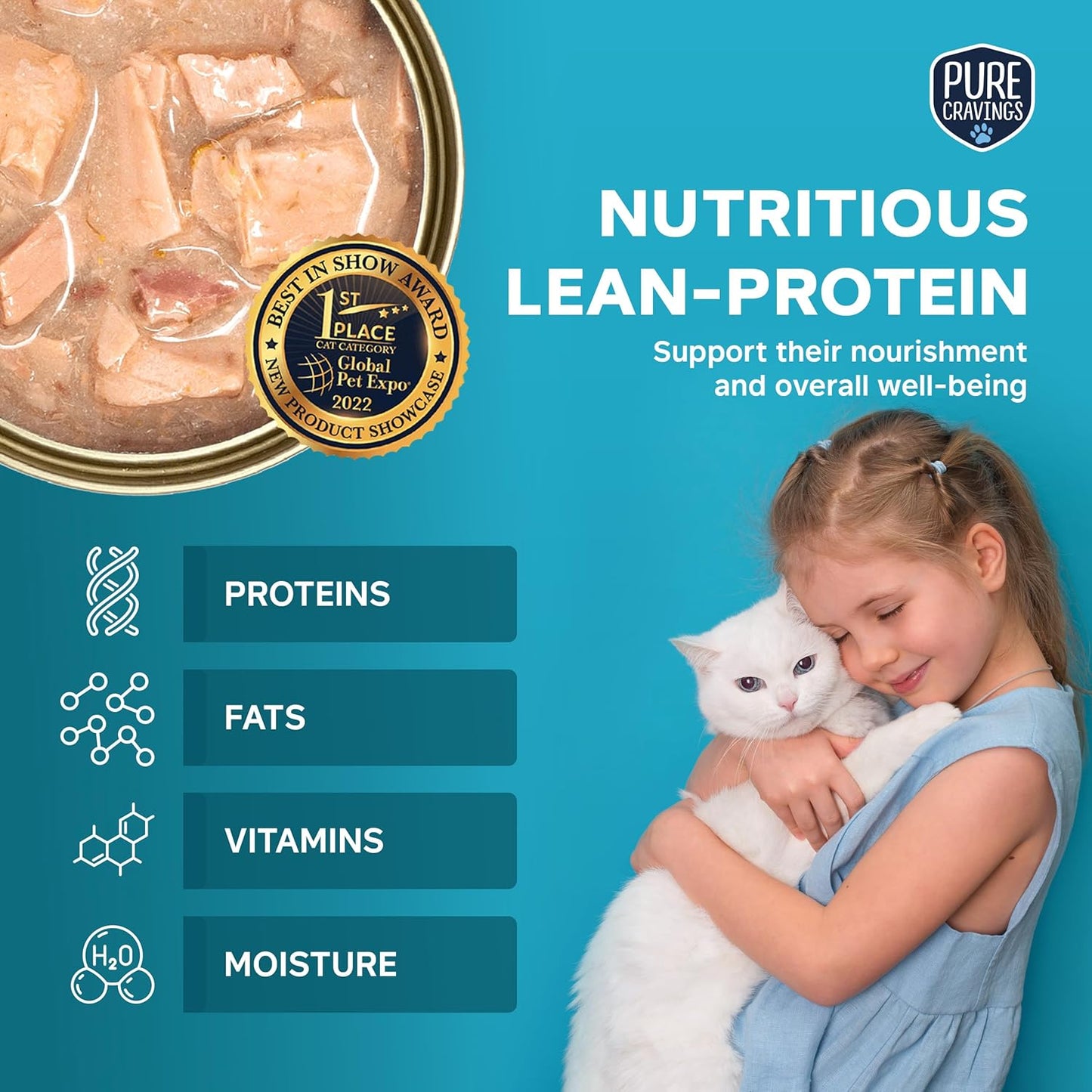 Flakes in Tuna Consommé, Canned Wet Cat Food Soup, 100% Mercury-Tested, Moist Can Fish, Grain-Free Protein, Non-GMO, 3oz, Variety Pack 3X Tuna, 3X Salmon, 3X Sardine, 3X Mackerel