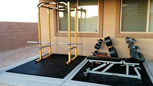 American Floor Mats - Heavy Duty Stall Tiles - Stable/Horse Tiles - Thick, Durable Rubber Flooring Solid Black 8' x 8' Set 3/4" Thick (16 Tiles Total)
