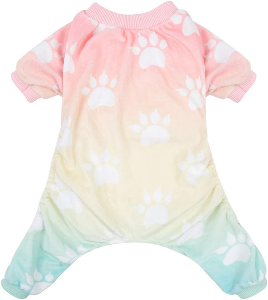 CuteBone Small Dogs Outfit Soft Puppy Onesies Pjs Dog Pajamas Pet Coat Cat Apparel Comfy Doggie Jumpsuit Bodysuit for All Seasons P09L