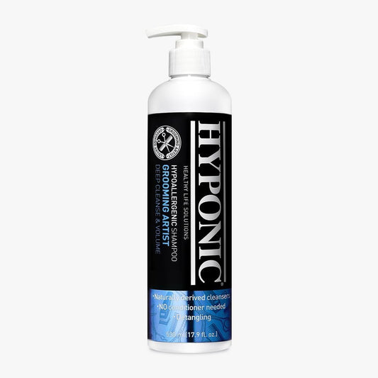 HYPONIC Grooming Artist Shampoo - Hypoallergenic Pet Shampoo for Groomers (Deep Cleanse & Volume (17.9 oz))