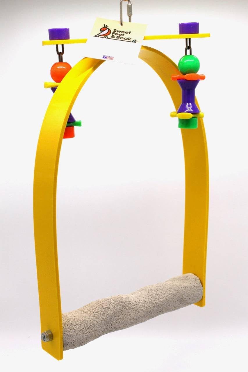 Small Whirly Bird - Perfect Cage Toy Stimulates Visual and Physical Activity - Safe, Non-Toxic, Cage Accessories for Large Birds