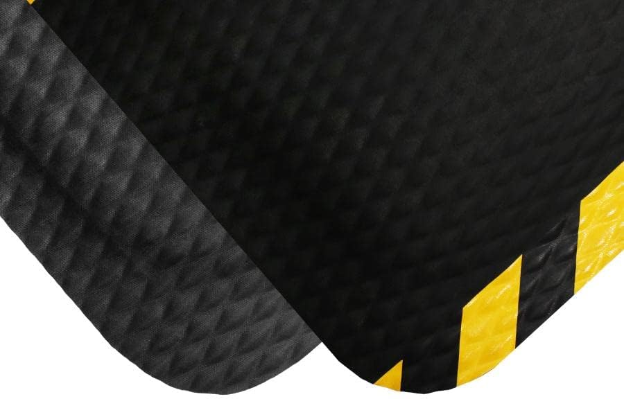 American Floor Mats Hog Heaven 5/8 inch Black & Black Border 5' x 6' Nitrile Backed Anti-Fatigue Comfort Mat