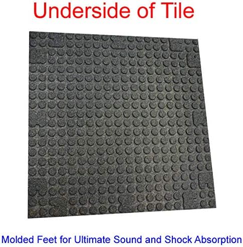 American Floor Mats - Extreme Rubber Gym Tiles - 1 Inch Thick Colorful Rubber Gym Tiles - Superior Shock and Sound Absorbing Tiles - 35% Orange/Grey/White 25 Tile Pack (Covers 100 Sq Ft)