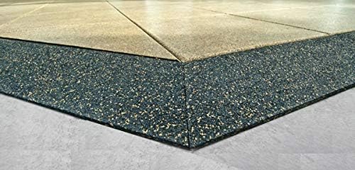 American Floor Mats - Extreme Rubber Gym Tiles - 1 Inch Thick Colorful Rubber Gym Tiles - Superior Shock and Sound Absorbing Tiles - 10% Gold 25 Tile Pack (Covers 100 Sq Ft)