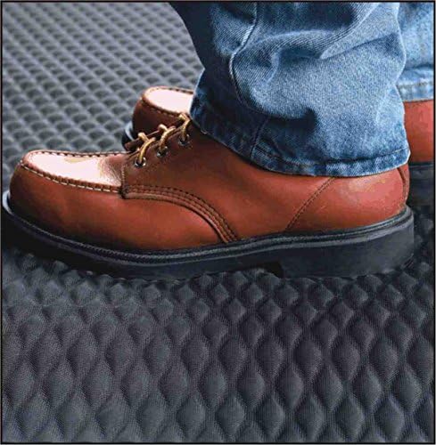 American Floor Mats Hog Heaven 5/8 inch Black & Black Border 4' x 10' Nitrile Backed Anti-Fatigue Comfort Mat