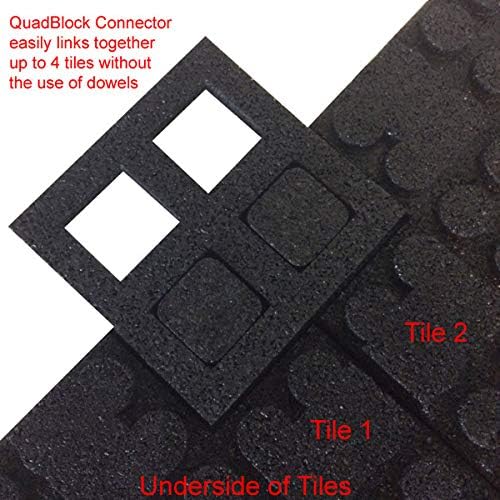 American Floor Mats - Extreme Rubber Gym Tiles - 1 Inch Thick Colorful Rubber Gym Mats - Superior Shock and Sound Absorbing Mats - 10% Gold - 2' x 2' Single Mat (Covers 4 Sq Ft)