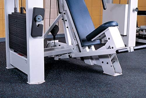 American Floor Mats 1/4in (7mm) Thick 10% Blue/Grey 4' x 20' Heavy Duty Rubber Rolls, Protective Exercise Mats, Home Gym Rubber Flooring