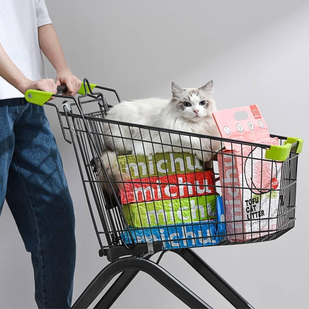 Tofu Cat Litter Natural Clumping Tofu Cat Litter, Fast Clumping and Easily Scoop-able 5.5lb/88oz 5 Scents - Peach, 8 Pack