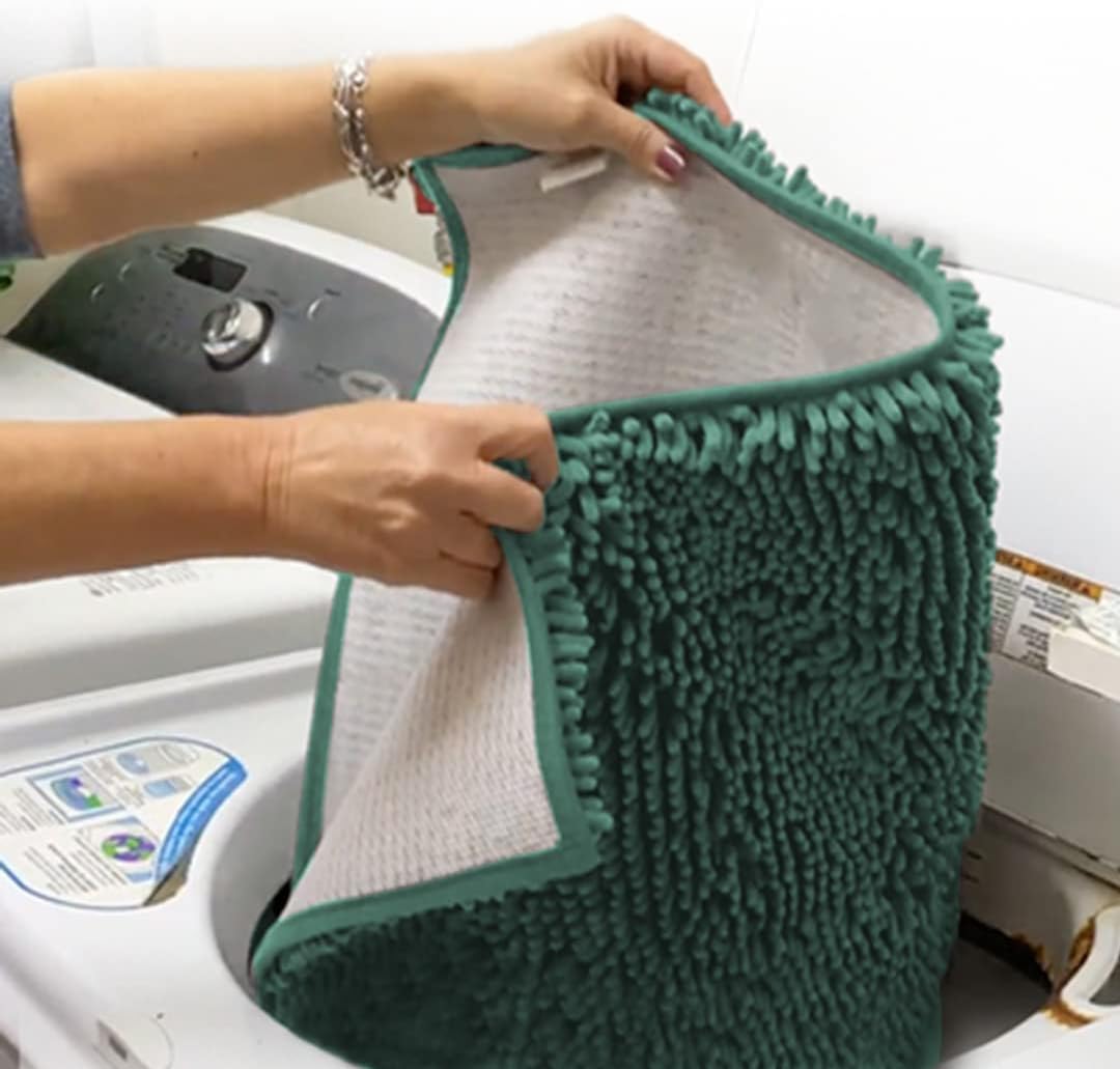 Muddy Mat® Shown on TV – Super Absorbent Door Mat Indoor, Microfiber Quick Dry Chenille Entryway Rug, Non-Slip Front Door Mat, Indoor Mats for Entryway, Machine Washable Pet Rug, Sea Green 24"x36"