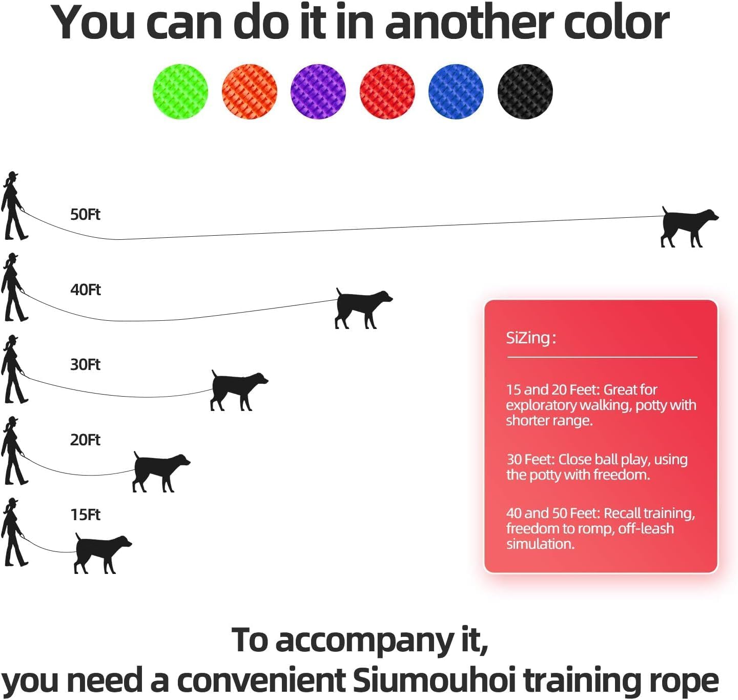 Dog/Puppy Obedience Recall Training Agility Lead - 15ft 20ft 30ft 40ft 50ft Training Leash - Great for Play, Camping, or Backyard (Military Green, 30 Feet)