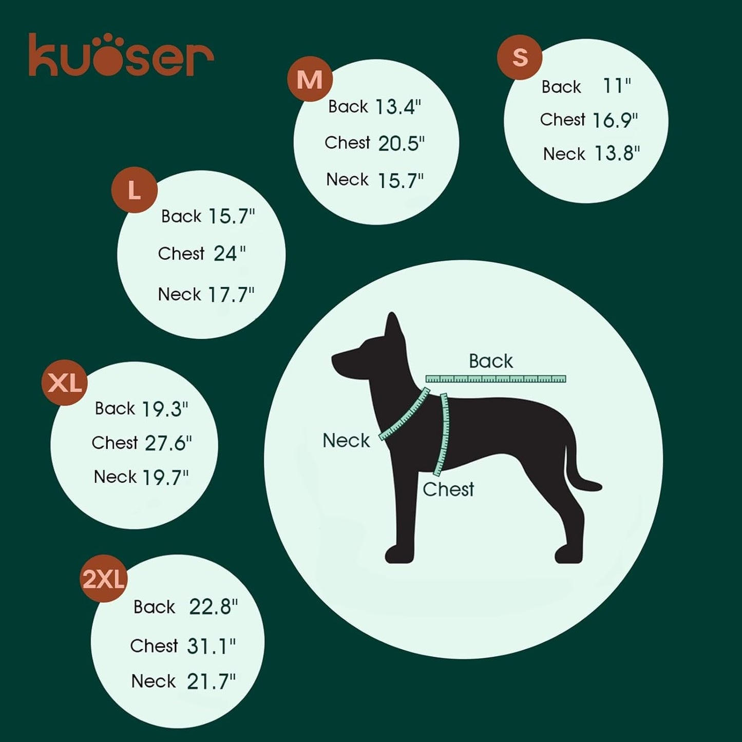 Kuoser Dog Cooling Vest Harness, Small Puppy Cooler Jacket with Adjustable Buckle for Outdoor Beach, Hiking, Training Blue S