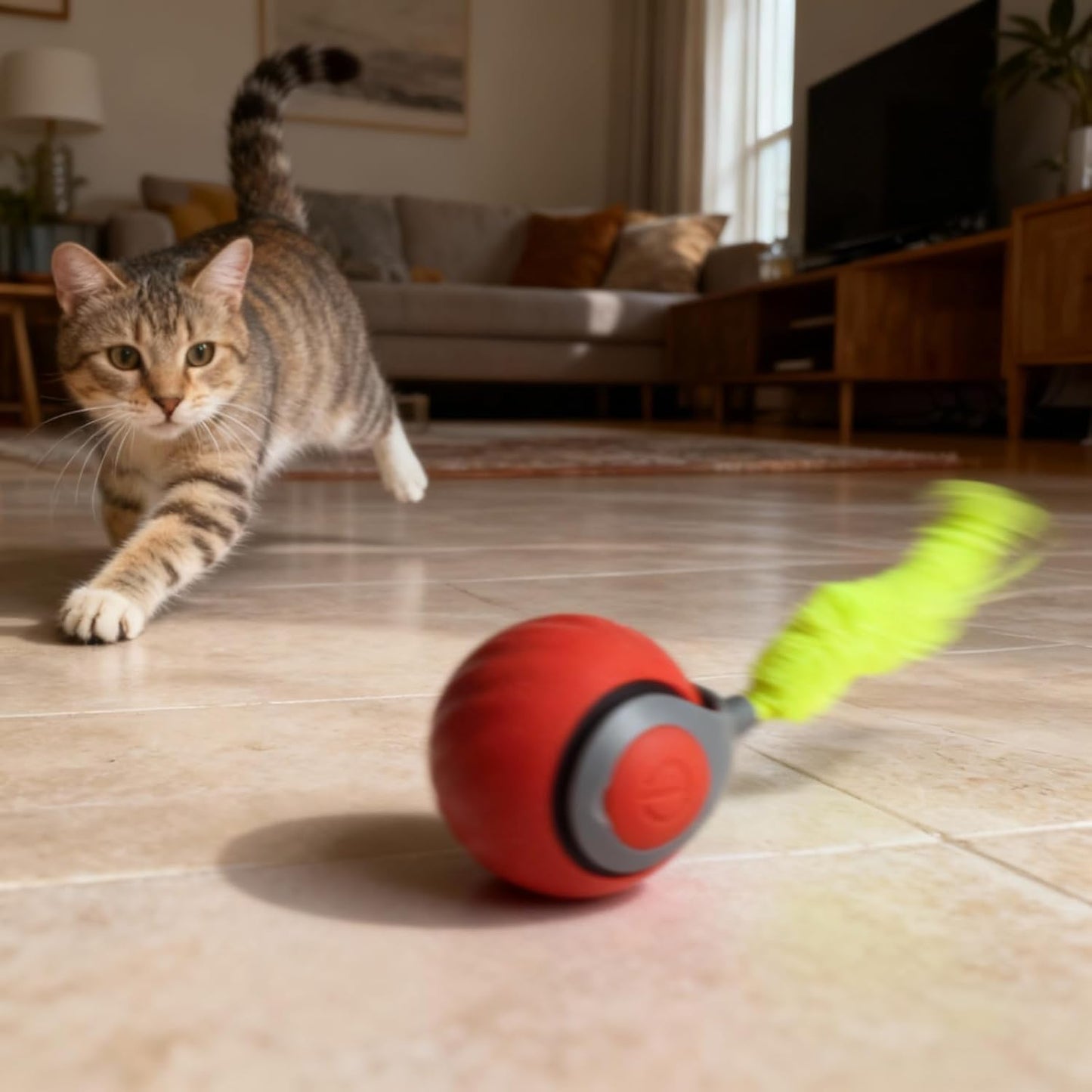 Interactive Cat Toys for Indoor Cats - Hanging Door Cat Toy with Bouncy Mouse and Bell - Door-Mounted Fun Includes 2 Bonus Attachments
