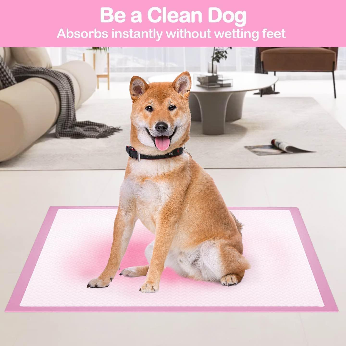 Dog Pee Pads XL:24"*35" Training Pads Upgrade Triple Thickness All-Purpose Super Absorbent & Leak-Proof, Quick Dry and Leak-Proof and Odor Control, for Puppies Dogs, Cats, Rabbit and Pets (25-Count)
