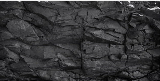 AWERT 36x24 inches Stone Aquarium Background Black Rock Fish Tank Background Rocky Terrarium Background Vinyl