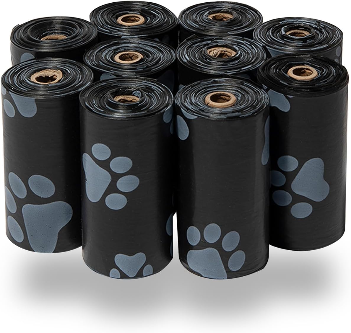 Best Pet Supplies Dog Poop Bags (4 x 150 Bags) for Waste Refuse Cleanup, Doggy Roll Replacements for Outdoor Puppy Walking and Travel, Leak Proof and Tear Resistant, Thick Plastic - Assorted Colors