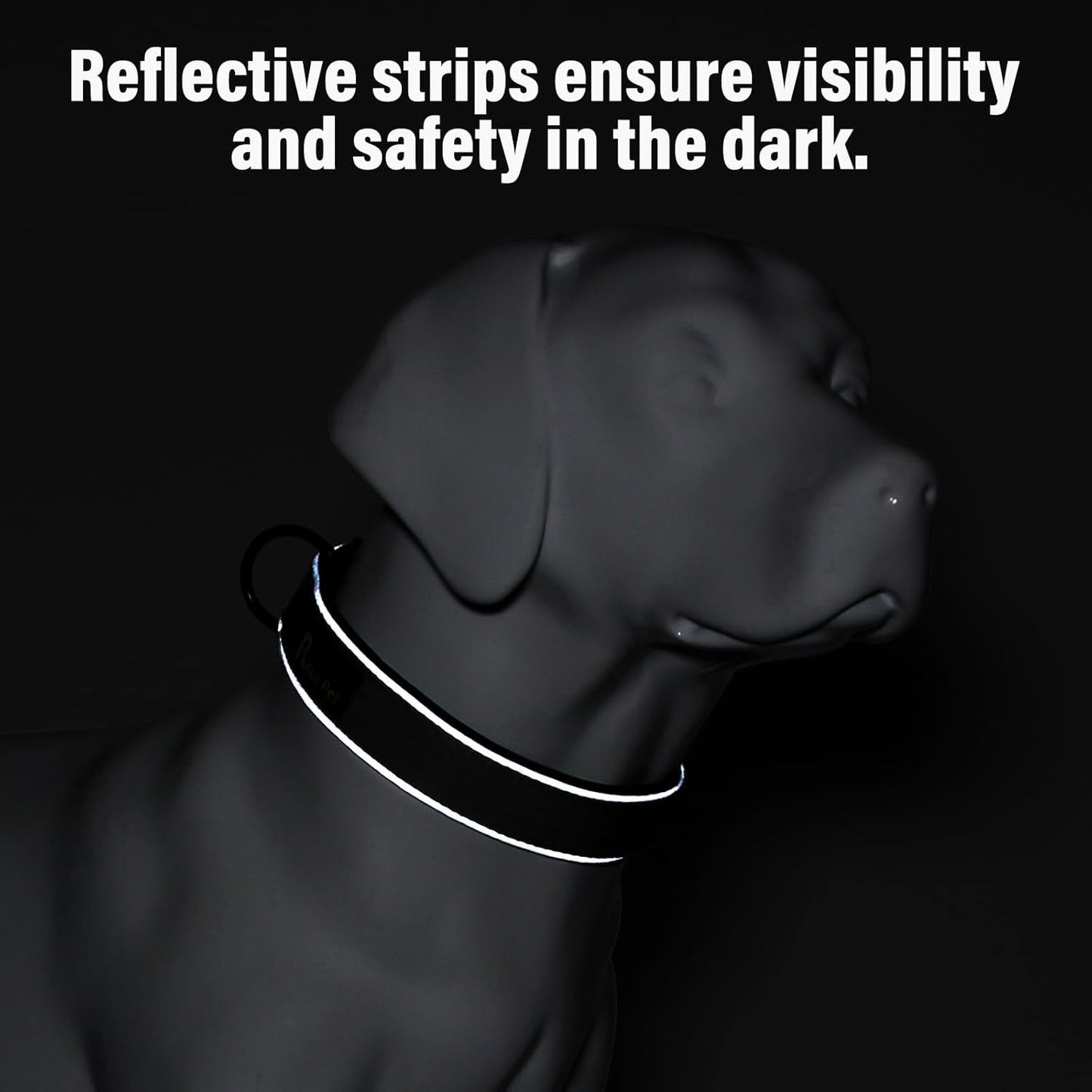 Plutus Pet Tactical Dog Collar, Reflective, Adjustable Heavy Duty Dog Collar, Soft Padded and Comfortable, for Small Medium and Large Dogs (Beige, L)
