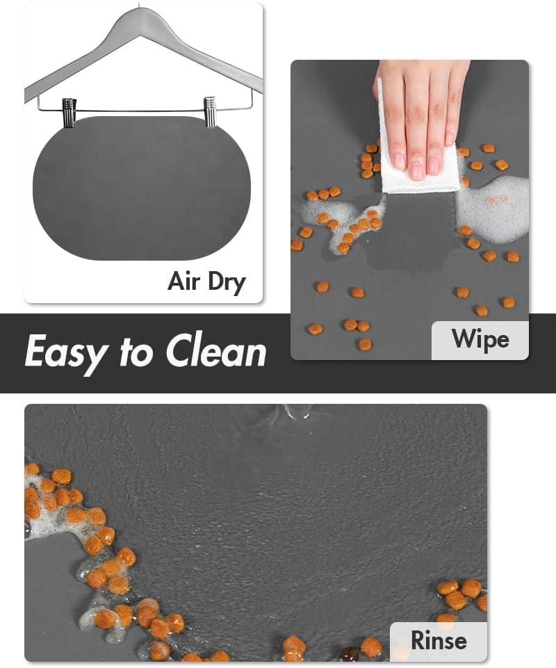 Absorbent Dog Food Mat-Dog Mat for Food and Water Bowl, Quick Dry Pet Food Mat, No Stains Dog Feeding mat, Dog Accessories Pet Supplies Mat-Dog Water Bowl Mat for Messy Drinkers