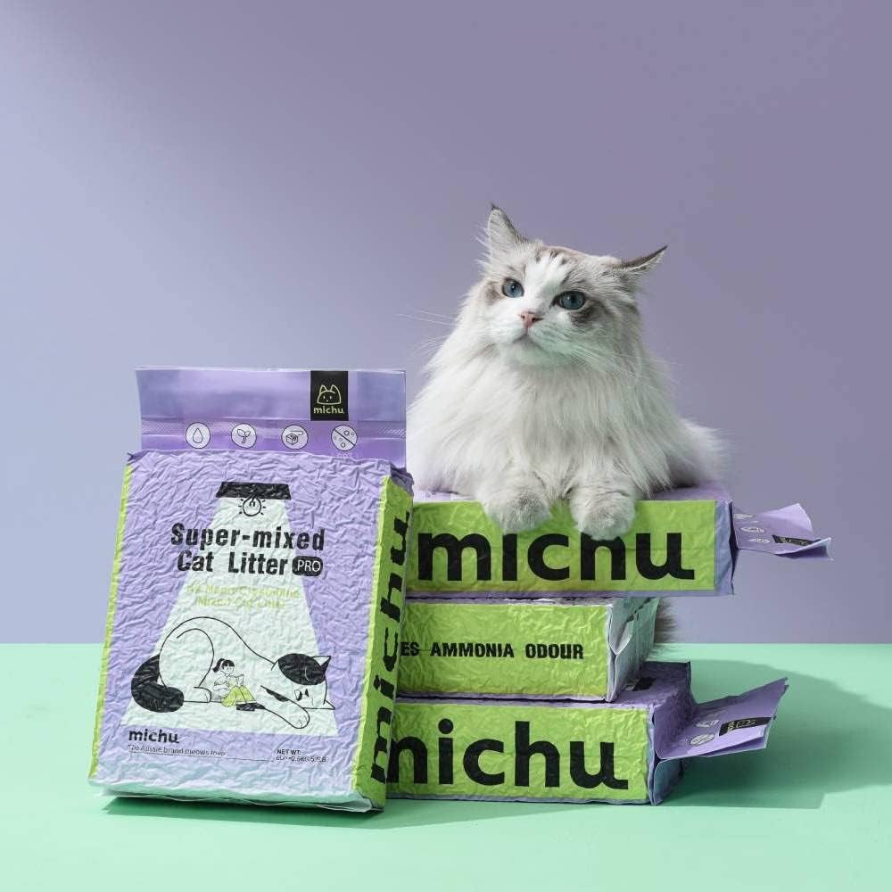Mixed Tofu Cat Litter, Heavy Duty Flushable Kitty Litter, 5.5Lb/88Oz Original 12 Pack