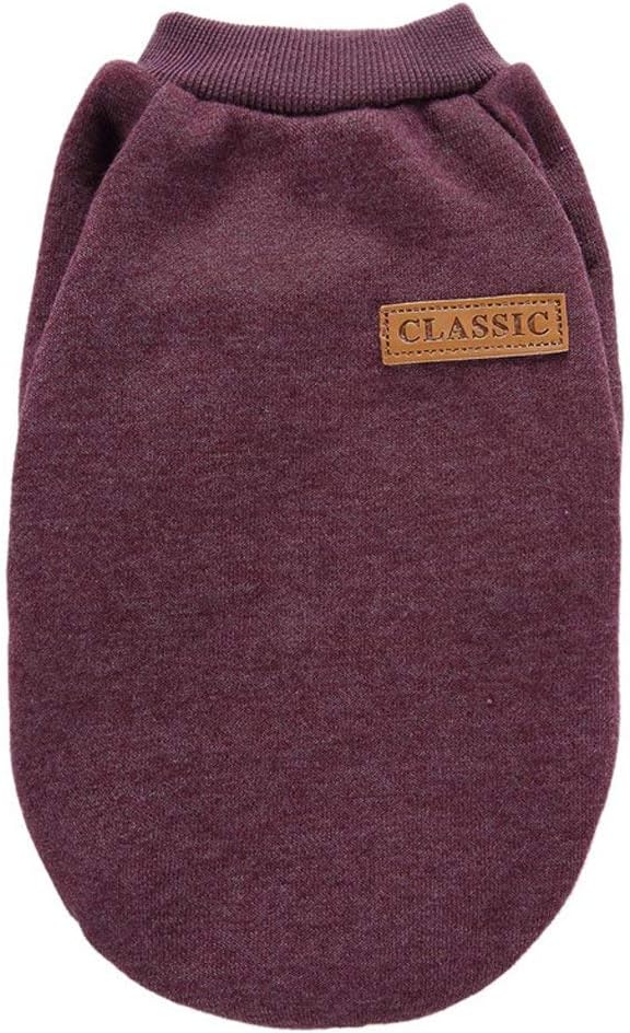 Jecikelon Dog Clothes Dogs Sweater Soft Puppies Clothing Winter Puppy Sweaters Warm Outfit for Dogs Small XXS XS Cat Apparel (Brown, L)
