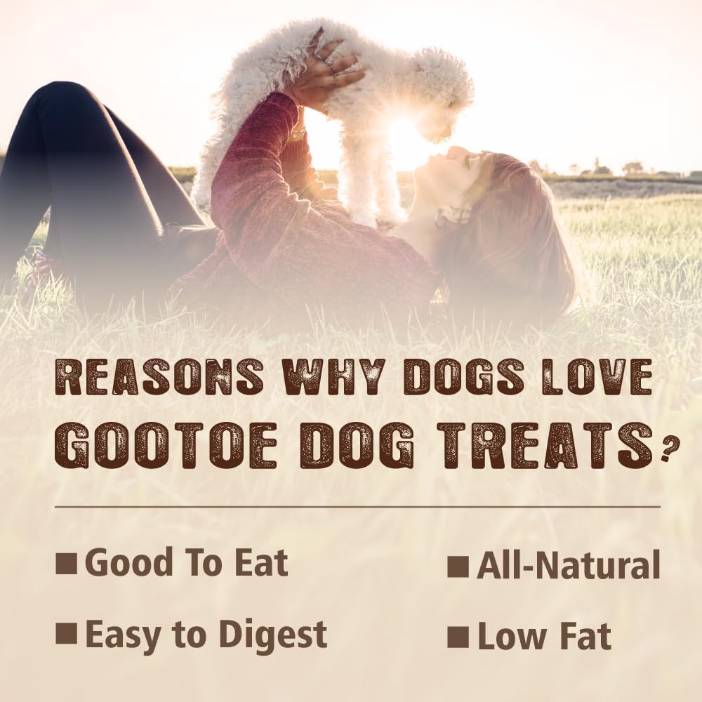 Gootoe Turkey Tendons for Dogs –All-Natural, Hypoallergenic Dog Treats, Rawhide Alternative, Long Lasting Puppy Chews, Healthy Dog Treats for Medium Breeds, Sliced (M), 3 oz Pack (85 g)