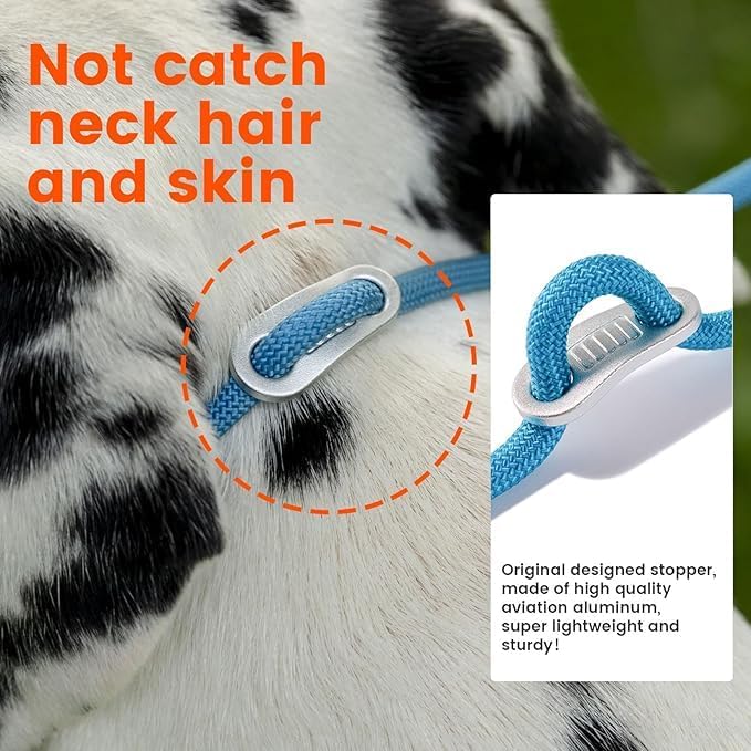 Howgo Double Slip Leash Slip Lead with Two Handles| Dual Dog Slip Lead for 2 Dogs,360° Swivel No Tangle | Dog Training Collar | Double Clip Leash Coupler and Splitter (Orange, 3FT)