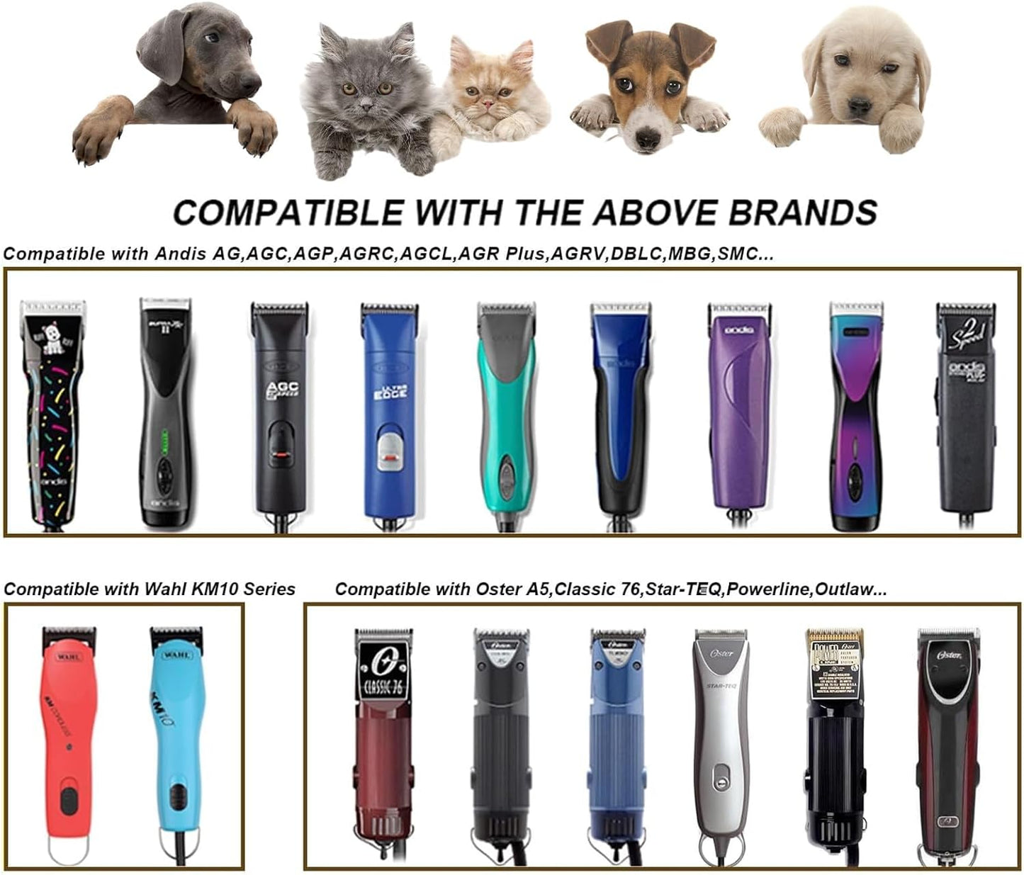 T84 Blade Dog Grooming Replacement Blades Compatible with Andis Dog Clippers