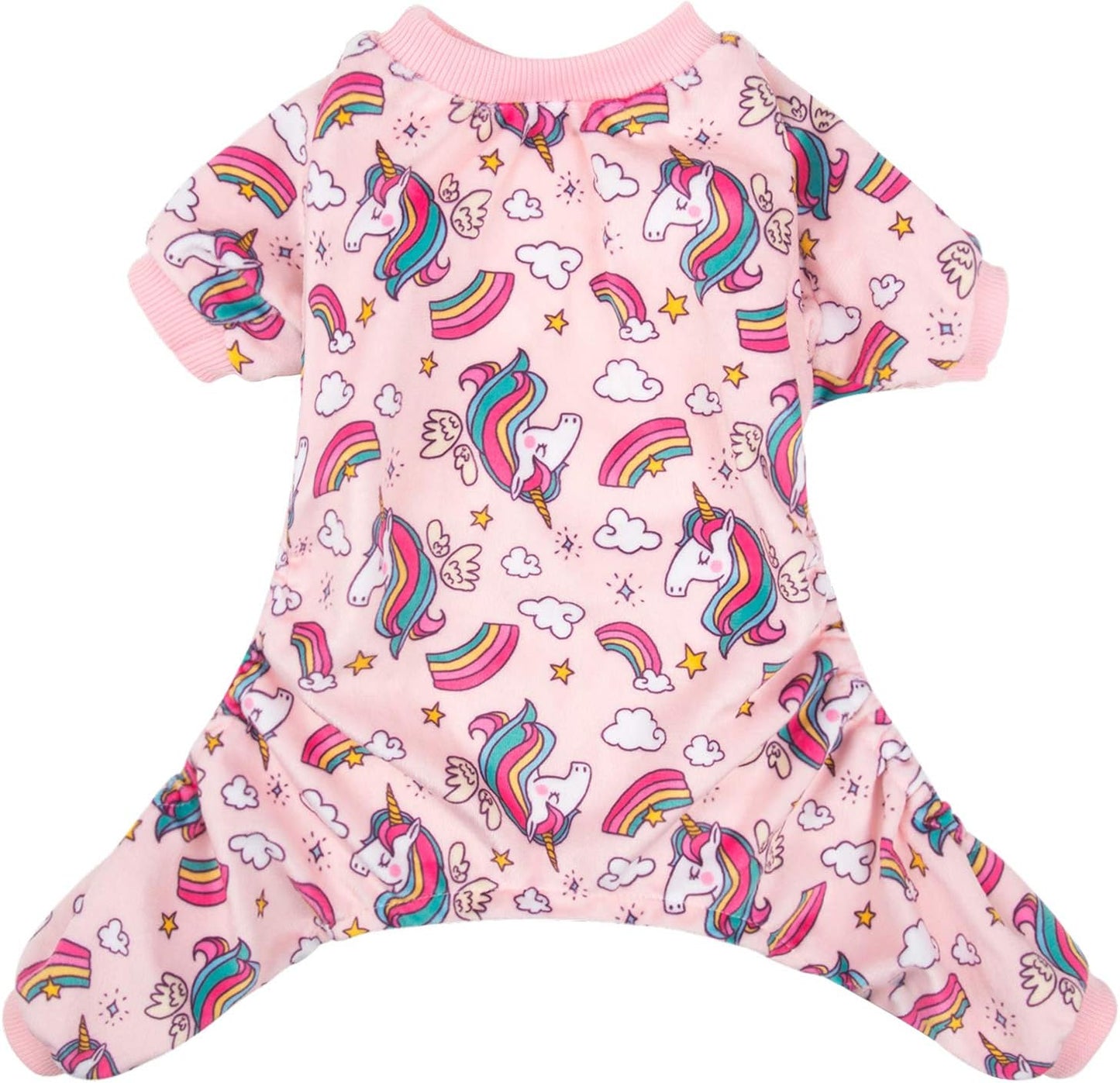 CuteBone Small Dogs Outfit Soft Puppy Onesies Pjs Dog Pajamas Pet Coat Cat Apparel Comfy Doggie Jumpsuit Bodysuit for All Seasons P67S