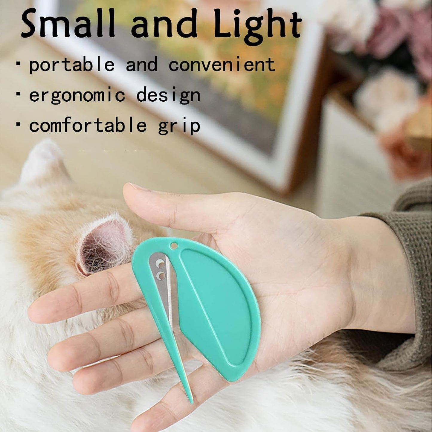 5Pcs Knotting Comb for Cats, Pet Knotting Comb De knotting comb for Dog Pet Hair Removal Tool Cat Dog Grooming Supplies Matted Fur Remover