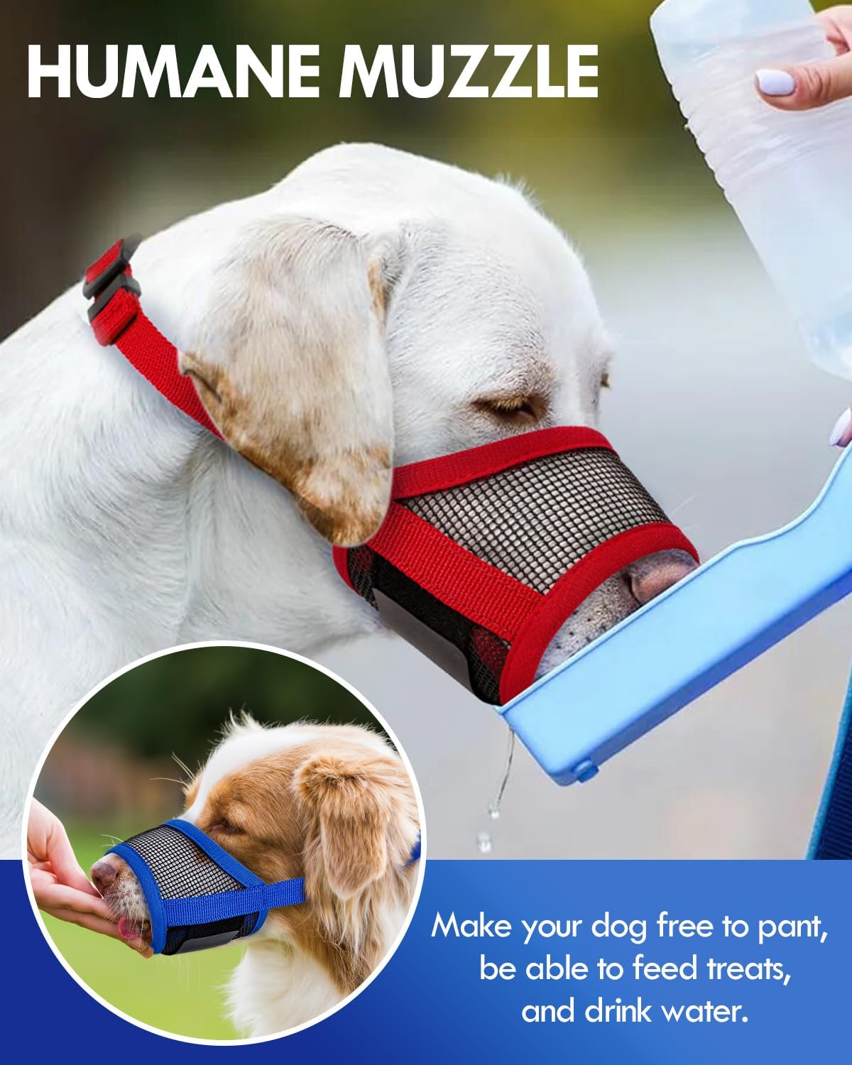 Dog Muzzle, Soft Air Mesh Muzzle for Small Medium Large Dogs Anti Biting Barking Chewing, Breathable Drinkable Adjustable Loop Pets Muzzle for German Shepherd Husky Labrador Retriever (Red,L)