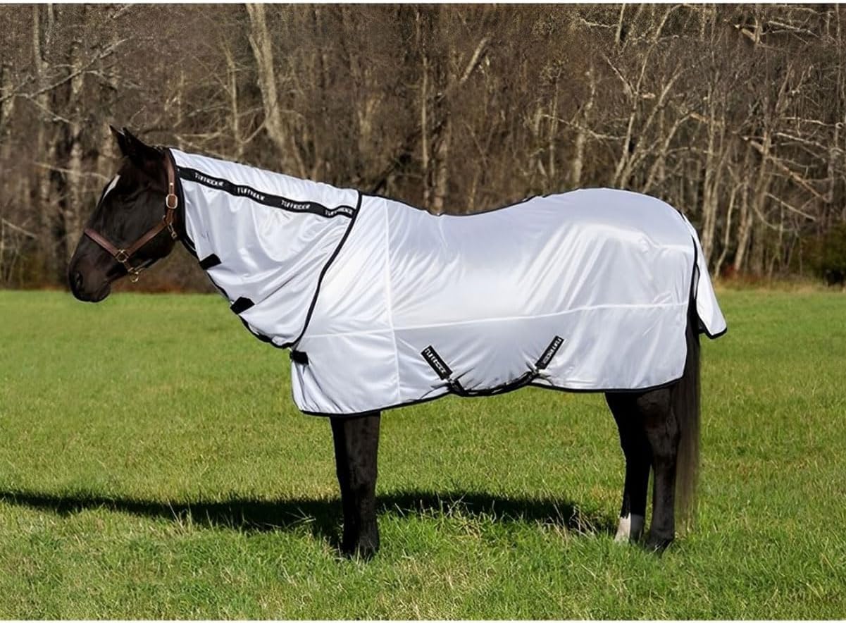 TuffRider Comfy Mesh Combo Neck Fly Sheet - White - 72