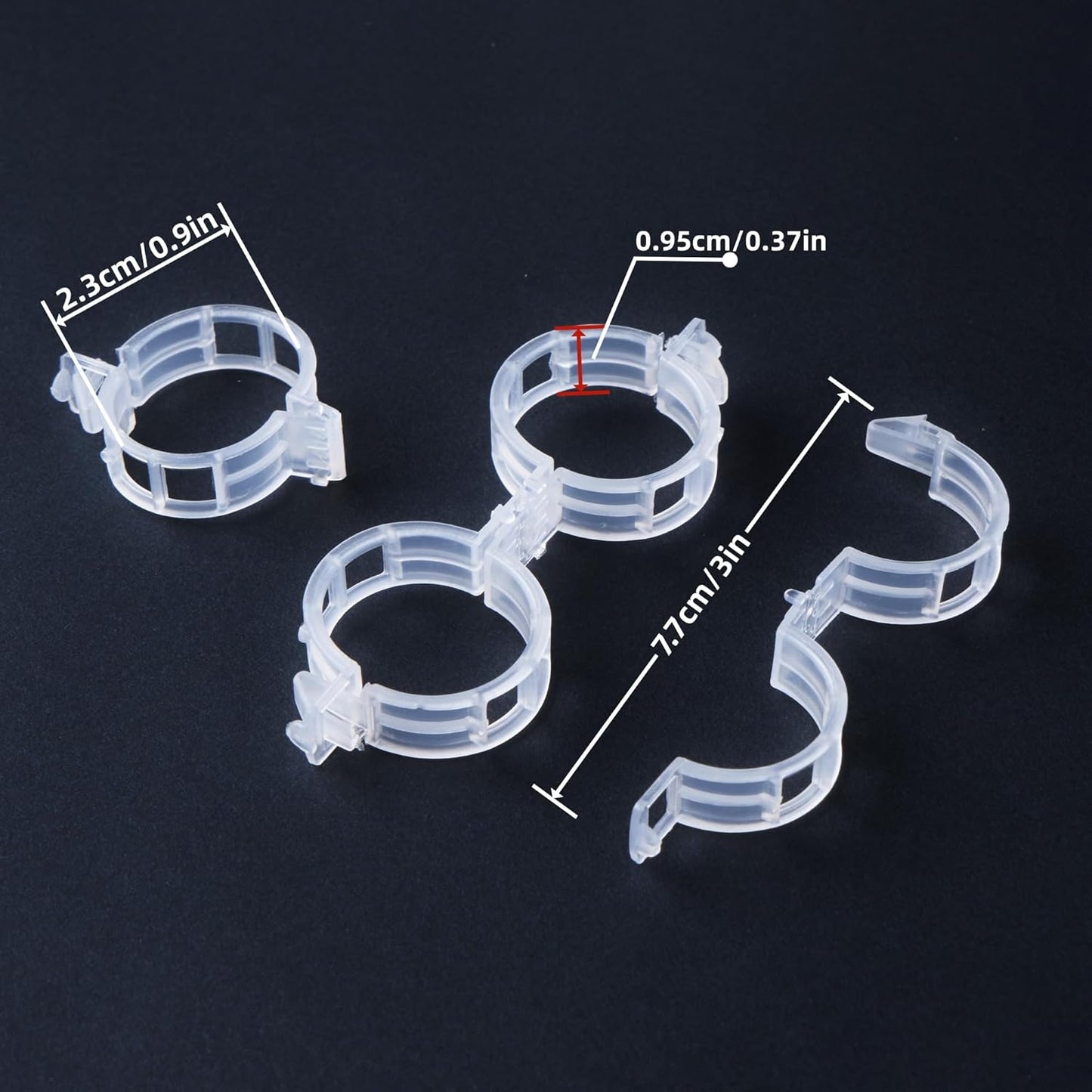 200 Pcs Plant Support Clips,Plastic Clips for Securing Plants,Tomato Vine Clips,Plant Fixing Clips,Garden Clips for Climbing Plants,Grape and Vine Vegetables (200, White)