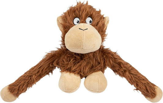 Best Pet Supplies Interactive Squeaky Dog Chew Toy, Ideal Dog Toys for Chewers, Small, Medium & Large Dogs, and Fetch Lovers - O-Hug-Atan (Brown), Large