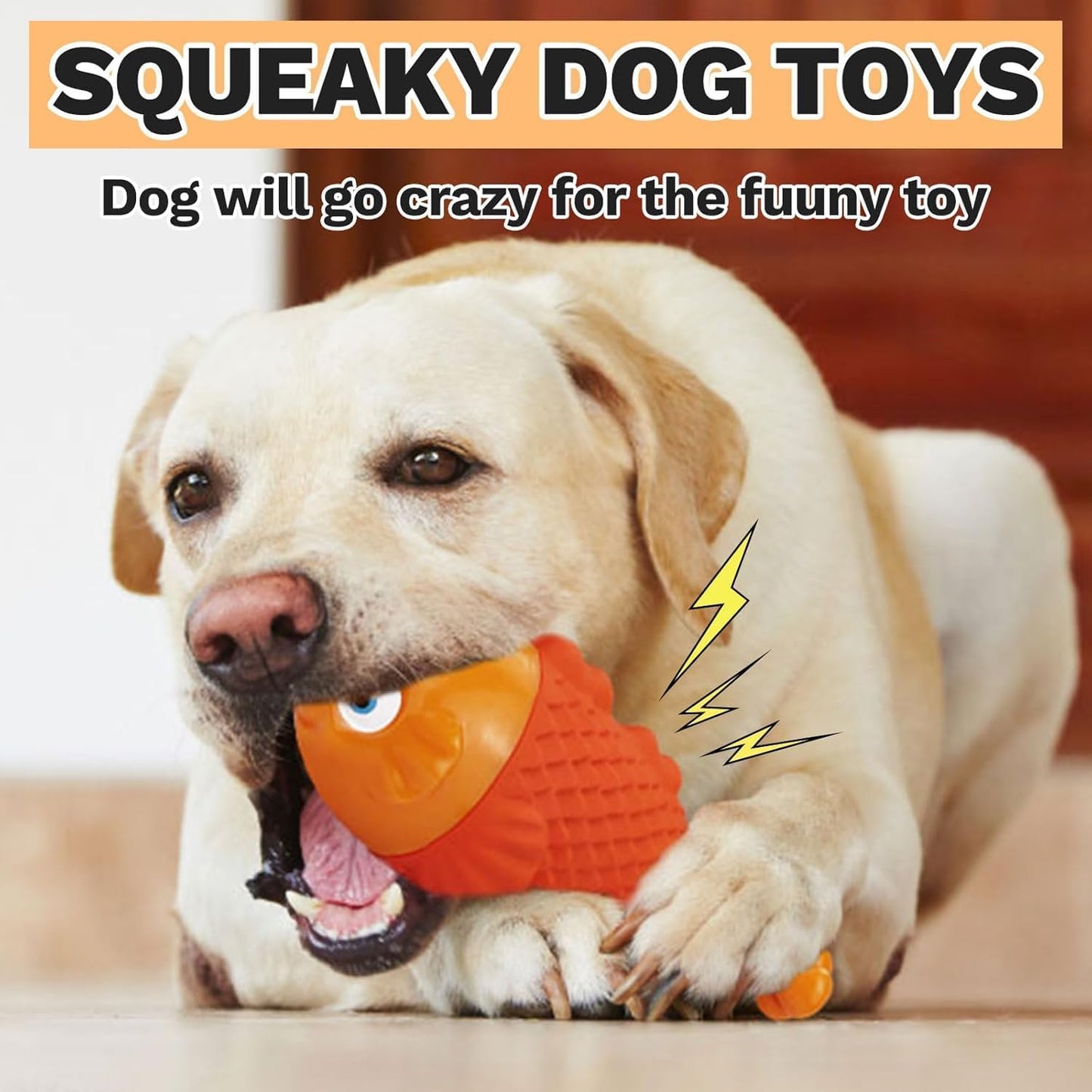 WinTour Indestructible Dog Toys for Aggressive Chewers, Tough Chew Toys for Medium & Large Breeds, Squeaky and Durable Chewers for Large Dogs