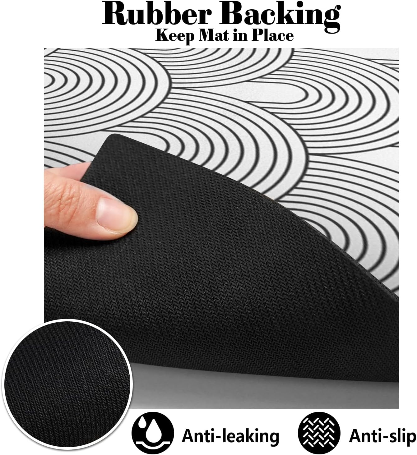 Dog Food Mats for Floors Absorbent, Pet Cat Food Mat - Quick Dry Dog Bowl Mats for Food and Water, Eco-Friendly Boho Pet Supplies 12" x 20"