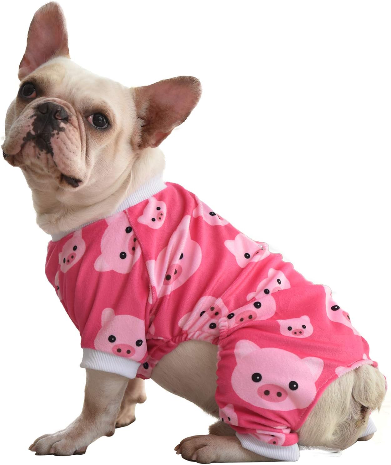 CuteBone Dog Halloween Pajamas Puppy Onesies Small Dogs Soft Pjs Coat Cat Apparel Comfy Pet Christmas Clothes Outfit Doggie Bodysuit P46XL