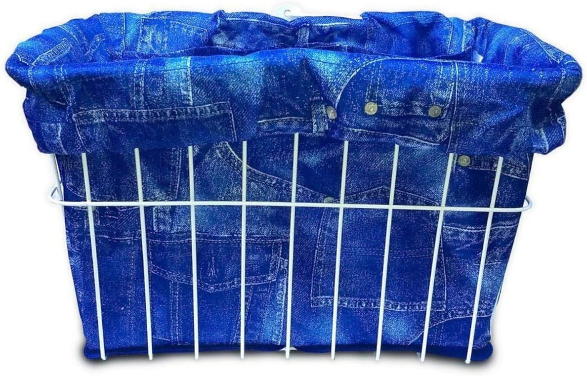 Cruiser Candy Bike Basket Liner Waterproof, Universal Fit for Most Bike Baskets, Stylish 2in1Tote, Bike Basket Cover, EBiKE Front Wire Or Wicker Bike Baskets Fits Up to 15x12x10