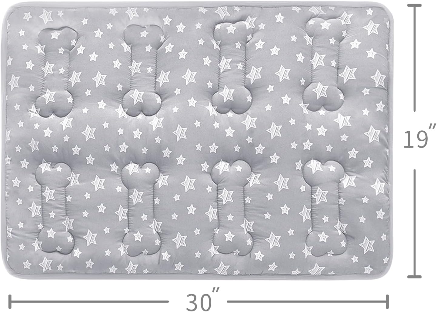 Dog Crate Mat (30" X 19"), Soft Dog Bed Mat with Cute Prints, Personalized Crate Pad, Anti-Slip Bottom, Machine Washable Kennel Pad