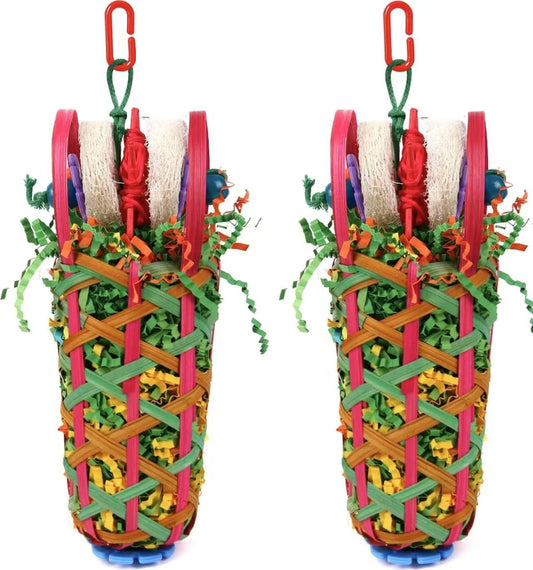 Kyouki Parakeets Toys, 2 PCS Bird Chewing Toys – Perfect for Cockatoos, Conures, Love Birds, Small & Medium Parrots, Fun Foraging & Tearing Bird Cage Accessories
