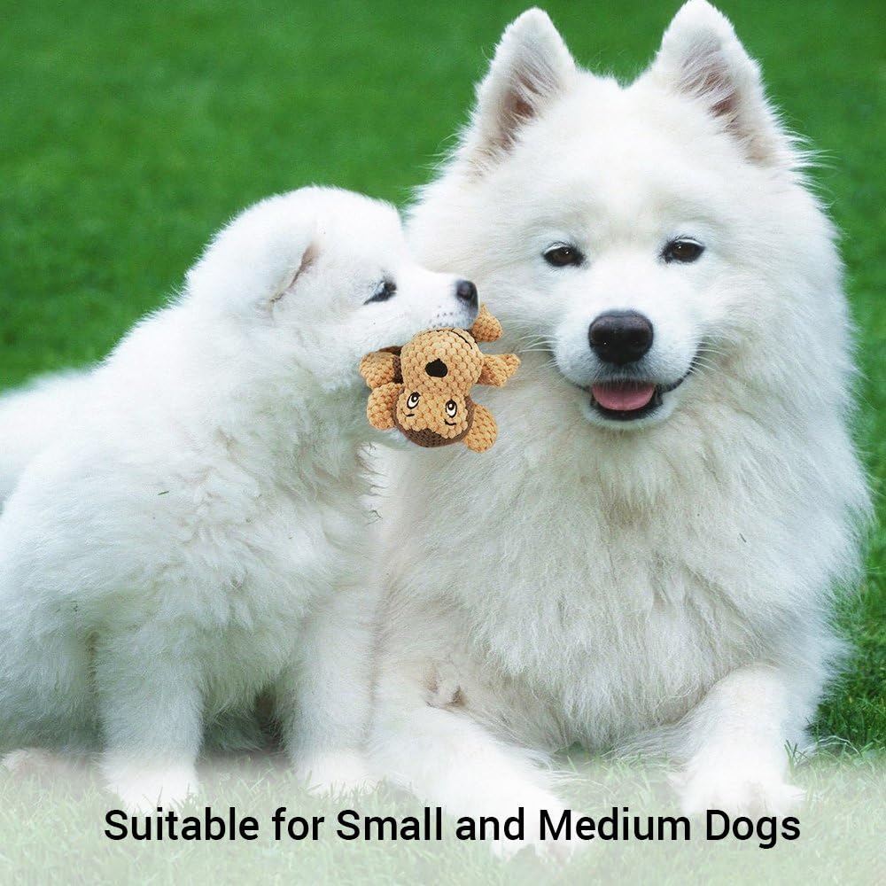 Raffaelo Dog Toys, Puppy Toys, Stuffed Teething Cleaning Chew Toys, Plush Interactive Dog Toys to Keep Them Busy with Squeaky, Training Reward Gift - (5.9-6.3")