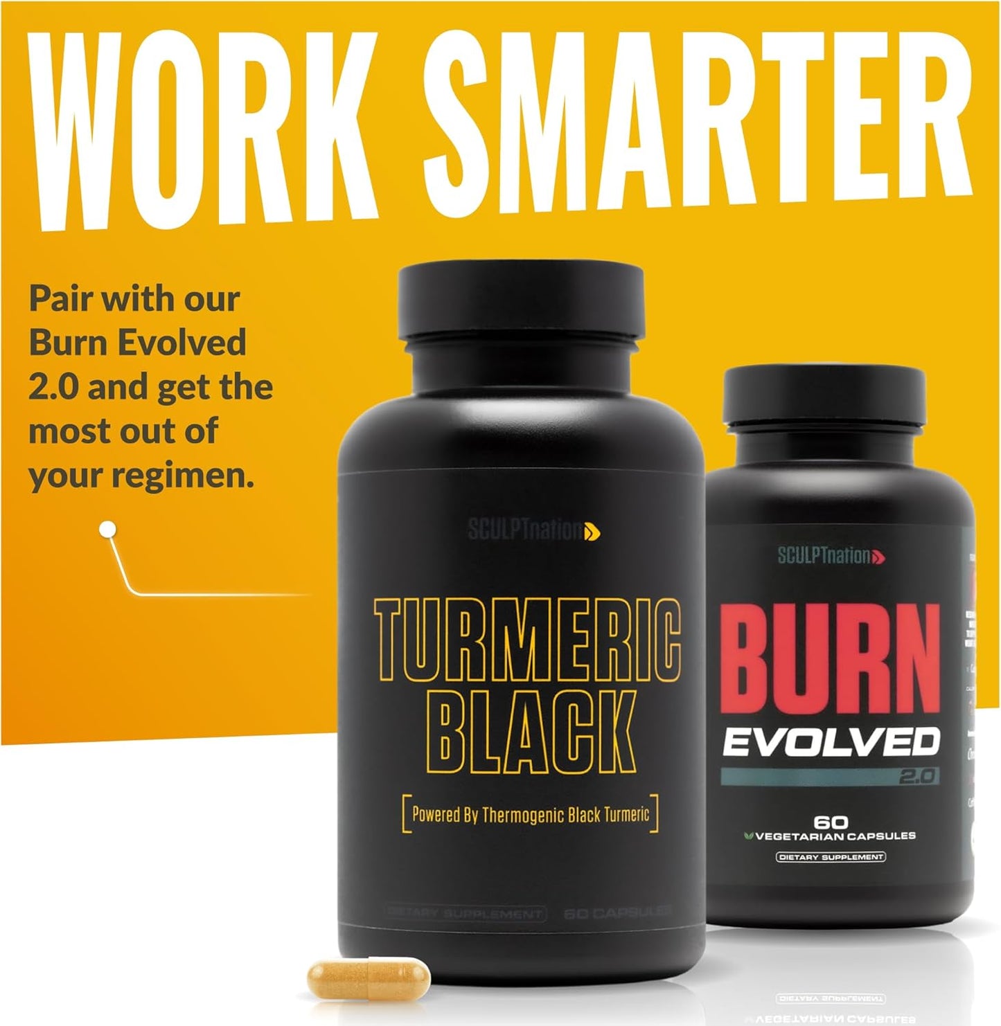 Sculpt Nation by V Shred Powerful Turmeric Supplement - Turmeric Curcumin with Black Pepper & Patented Ingredients for Joint Health - 30-Day Supply
