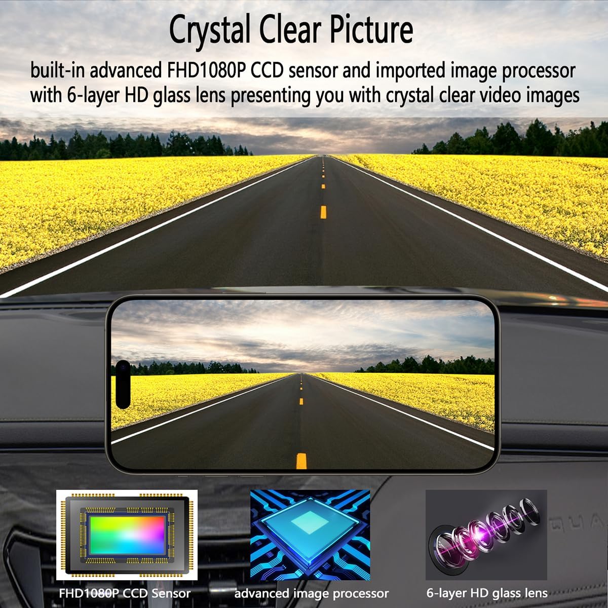 Wireless Backup Camera, Ultra Strong Signal Crystal Clear Picture Magnetic Rechargeable Rear View Reverse Back up Camera for Hitching Gooseneck Horse Boat Travel Trailer Truck Camper RV Pickup Van