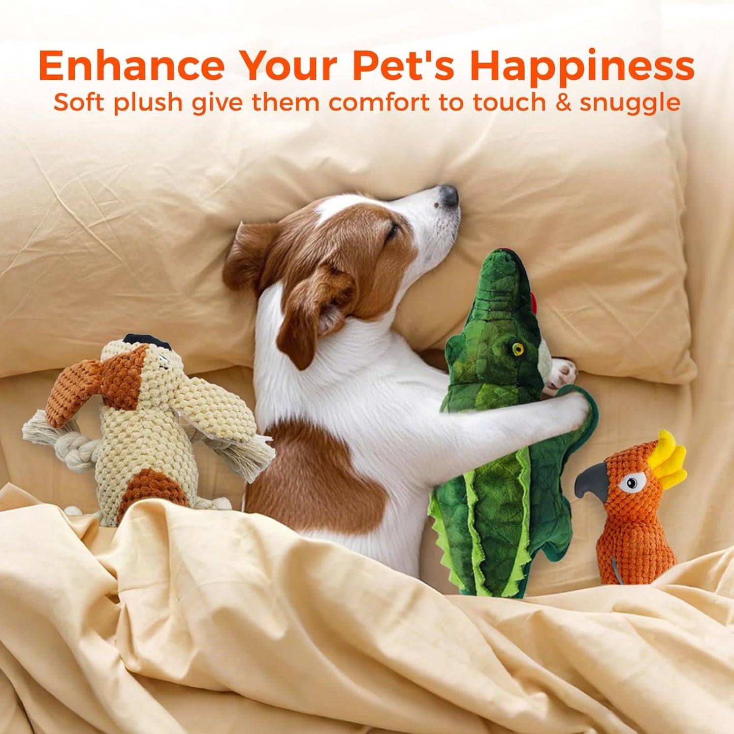 3 Pcs Dog Squeaky Toys, Squeaky Stuffed Toy for Dog, Puppy Chew Toys to Keep Them Busy Interactive Puppy Toys with Squeakers Stuffed Animal Pet Plush Toy (Green)