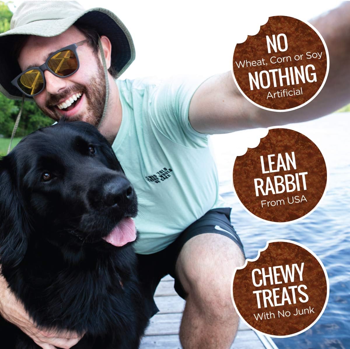 Smart Cookie All Natural Dog Treats - Rabbit & Pumpkin - Training Treats for Dogs & Puppies with Allergies, Sensitive Stomachs - Soft Dog Treats, Grain Free, Chewy, Human-Grade, Made in USA - 5oz Bag