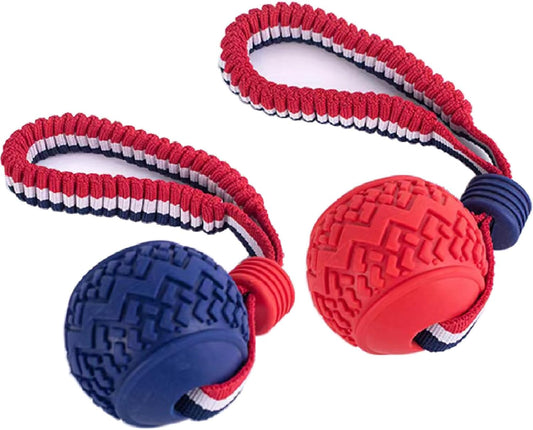 Dog Ball with Rope Toy,Ball on a Rope Dog Toy for Medium and Small Dog Tough Rope Toy Non-Toxic and Durable Dog Balls Toys