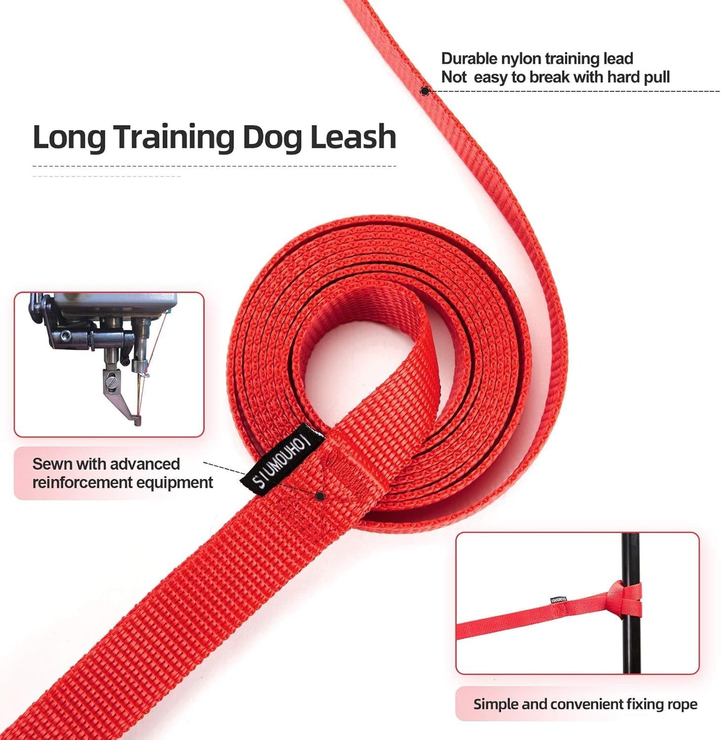 Dog/Puppy Obedience Recall Training Agility Lead - 15ft 20ft 30ft 40ft 50ft Training Leash - Great for Play, Camping, or Backyard (Military Green, 15 Feet)