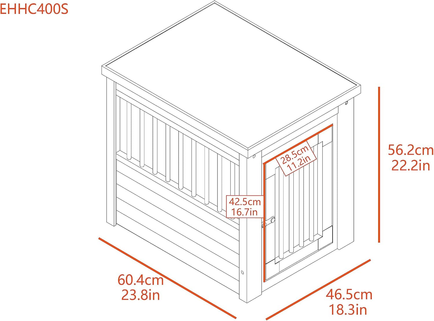 New Age Pet ecoFLEX Pet Crate/End Table, Small, Espresso 23.8"L x 18.2"W x 22.2"H