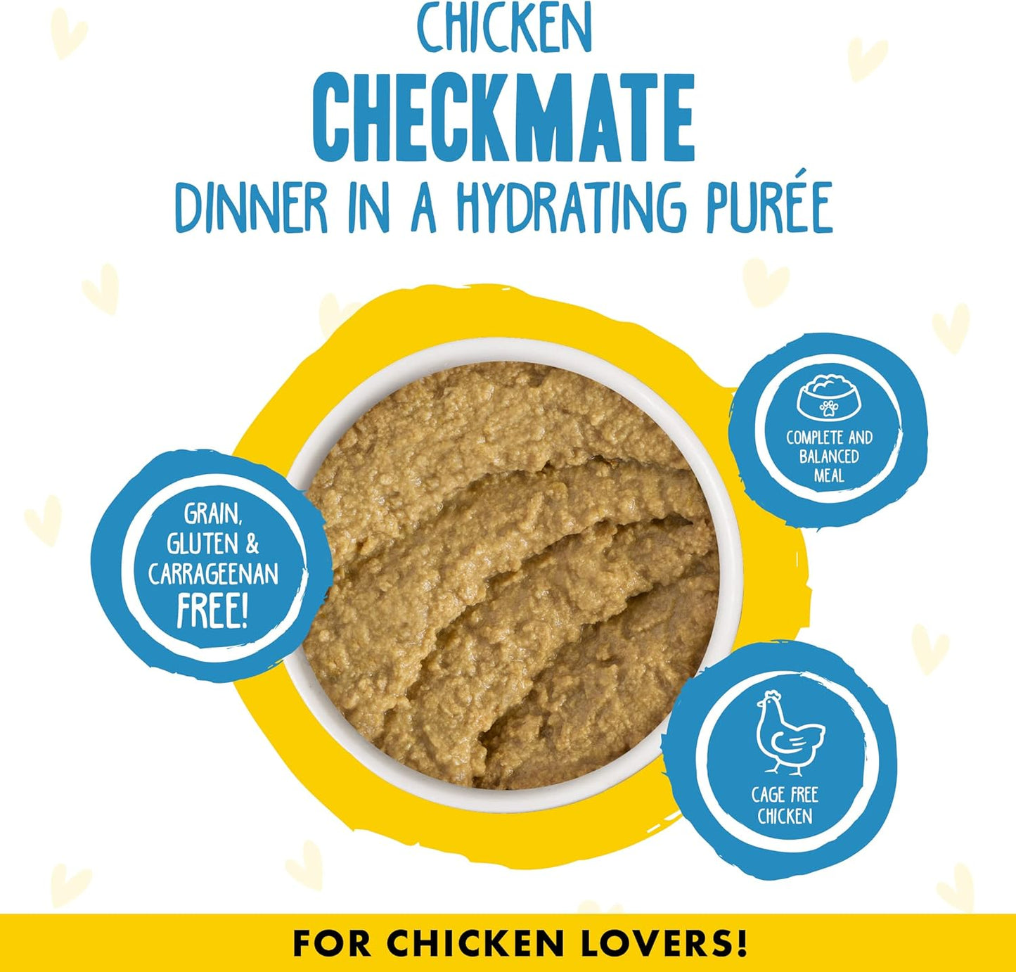Weruva B.F.F. Play - Best Feline Friend Paté Lovers, Aw Yeah!, Chicken Checkmate with Chicken, 2.8oz Can (Pack of 12)