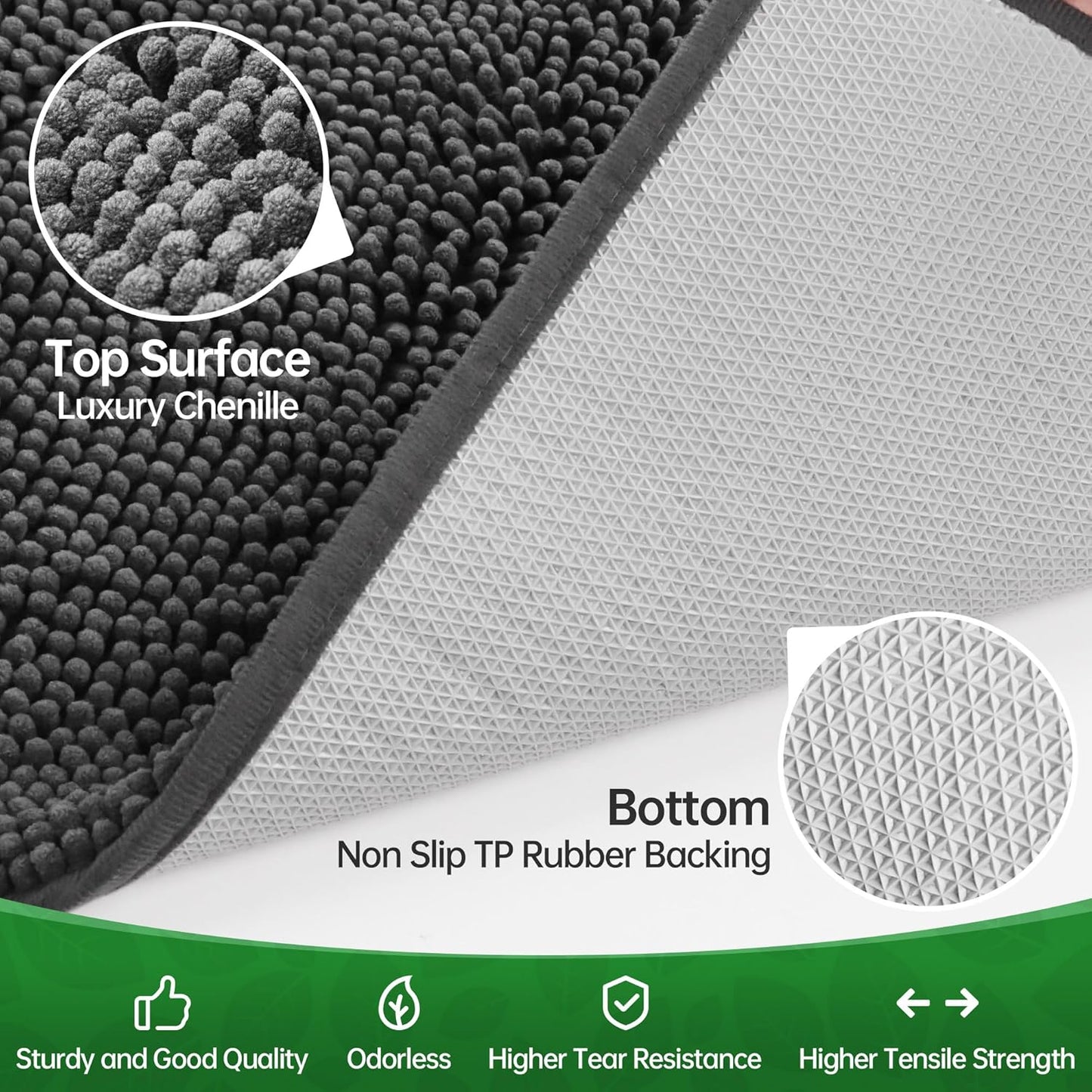 Dog Door Mat Indoor Entrance, 72" x 48" Absorbent Chenille Door Rugs for Entryway Indoor, Non-Slip Dog Mud Mat for Muddy Paws, Soft, Washable